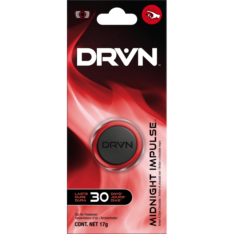 DRVN Vent Clip Car Air Freshener, Midnight Impulse Scent, 1 Count